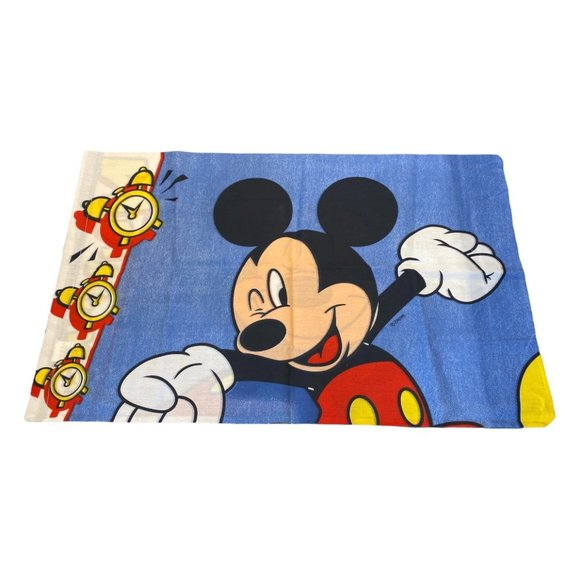DISNEY Mickey Mouse Pillowcase NWOT Winking Mickey ZZZZZZ Mickey Sleeping - Picture 5 of 9